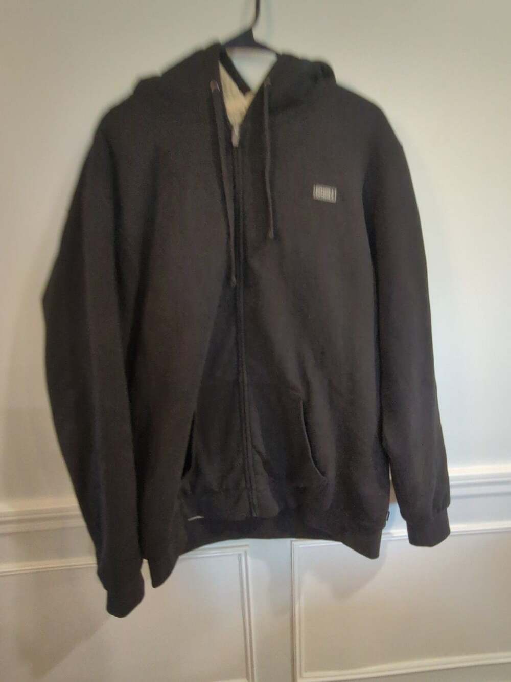O'Neill Black Sherpa Lined Full Zip Hoodie Jacket XL